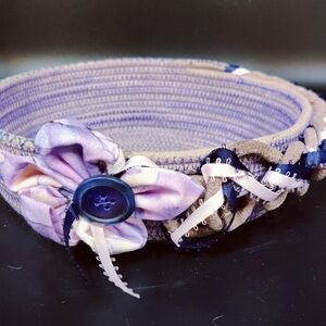 Handcrafted Purple and Blue Woven Basket